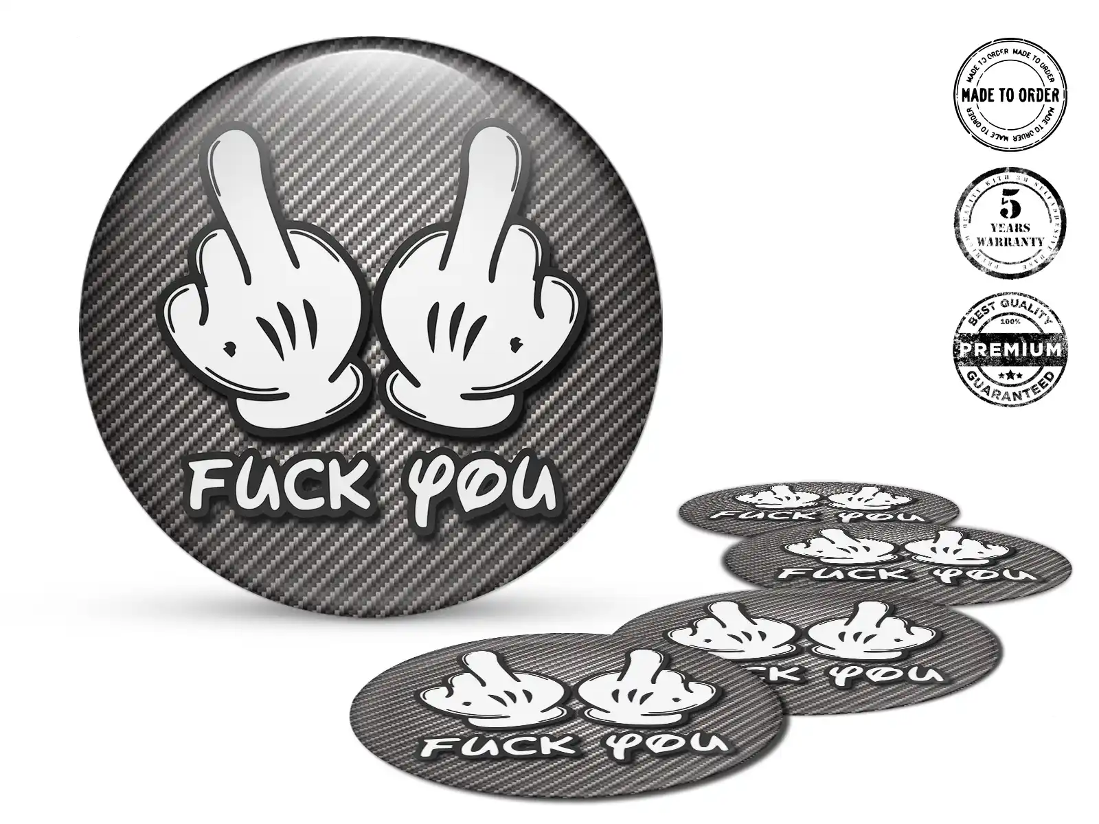 Wheel Sticker Logo Resin Domed Design